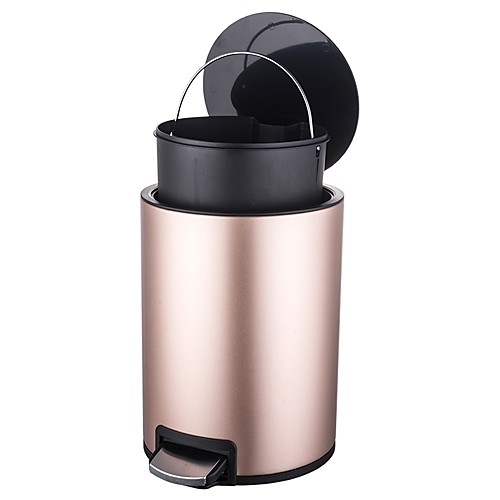 

High Quality 6L Stainless Steel Soft Closure Pedal Bin Stable Base Invisible Bags Trash Can Fingerprint Resistant Garbage Can S11-6L