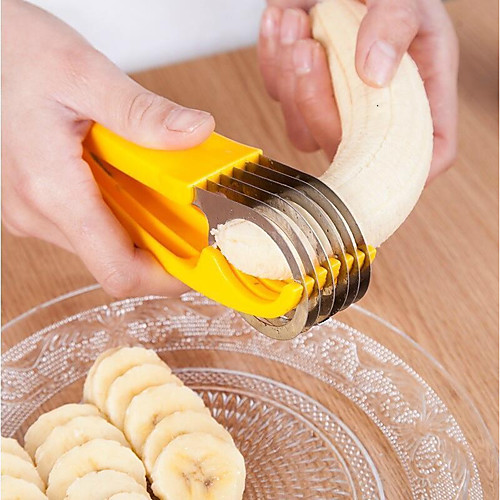 

Stainless Steel Banana Slicer Cucumber Bananas Cutter Ham Blade Fruit Vegetable Tools