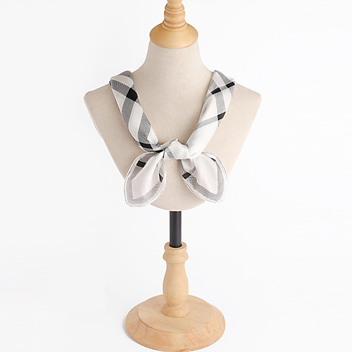 

Bandana Silk Square Scarf - Plaid Mesh