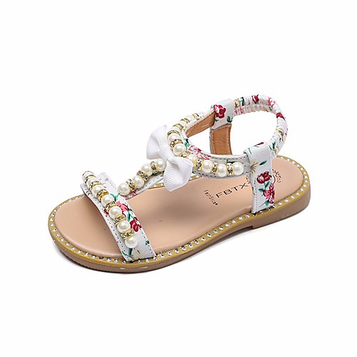 

Girls' Sandals Comfort Leatherette Toddler(9m-4ys) Little Kids(4-7ys) Casual White Black Pink Summer