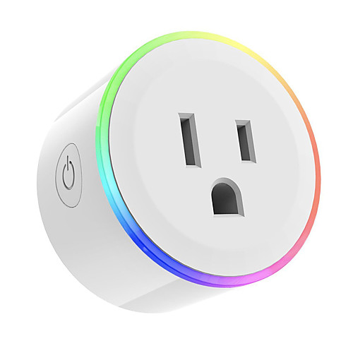 

Smart Socket Dimmable RGB Lights Nightlight Function Scheduled Time Control Your Fixture From Anywhere No-Hub Required with LED Light