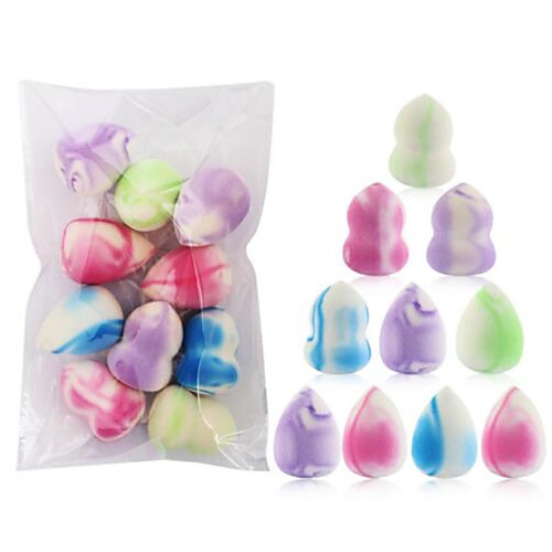 

10 pcs Professional Level Portable Drop Shape Gourd shape Emulsion Makeup Set Powder Puff Makeup Sponges Beauty Cosmetic Puff Makeup Tools Cosmetic Tools For Cosmetic Face Portable Daily Practice