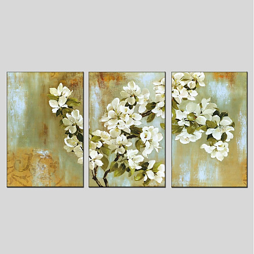 

Print Stretched Canvas Prints - Floral / Botanical Modern Three Panels Art Prints