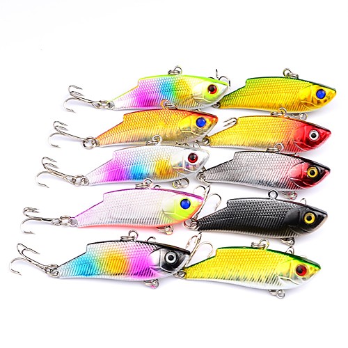 

10 pcs Fishing Lures Vibration / VIB Outdoor Sports & Outdoors Floating Sinking Bass Trout Pike Sea Fishing Fly Fishing Bait Casting