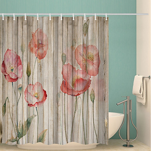 

Shower Curtains & Hooks Classic Polyester Novelty Machine Made Waterproof Bathroom