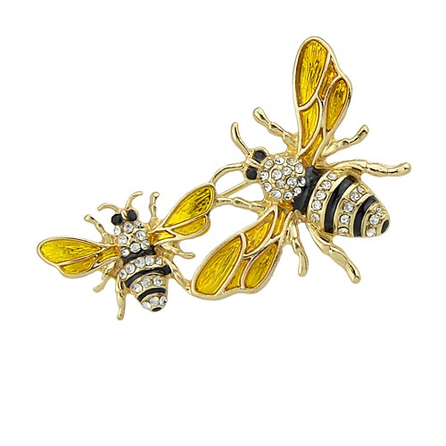 

Women's Brooches Cartoon Novelty Bee Ladies Basic Fashion Brooch Jewelry Gold For Daily Date