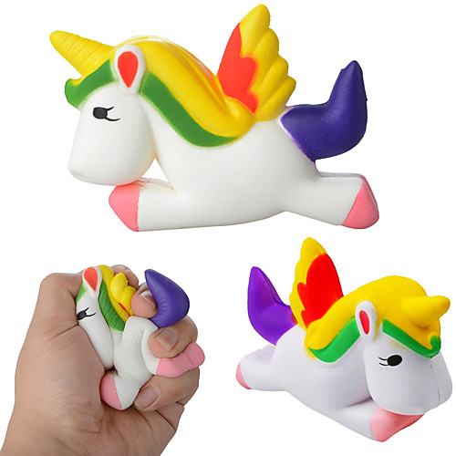 

LT.Squishies Squeeze Toy / Sensory Toy Stress Reliever Fairytale Theme Fantacy Horse Wings Animal Stress and Anxiety Relief Office Desk Toys Relieves ADD, ADHD, Anxiety, Autism 3D Cartoon Lovely