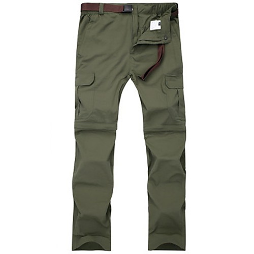 

Men's Hiking Pants Trousers Convertible Pants / Zip Off Pants Solid Color Summer Outdoor Waterproof Breathable Quick Dry Sweat-wicking Nylon Pants / Trousers Convertible Pants Bottoms Black Army