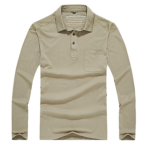 

Men's Hiking Shirt / Button Down Shirts Long Sleeve Outdoor Breathable Quick Dry Fast Dry Sweat-wicking Tee / T-shirt Top Spring Summer Cotton Polyester Standing Collar Camping / Hiking Outdoor