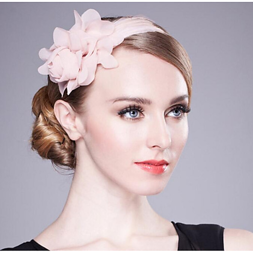 

Chiffon Headbands with Feather / Floral 1 Piece Wedding / Birthday Headpiece