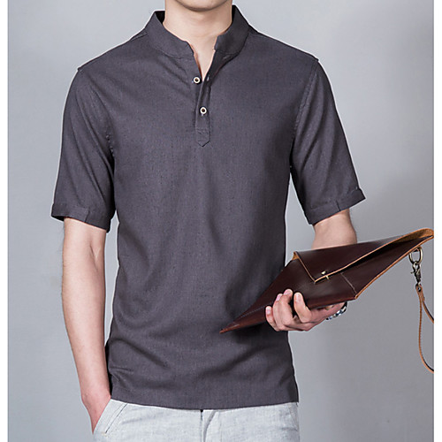 

Men's T shirt Solid Colored Short Sleeve Daily Tops White Black Blue