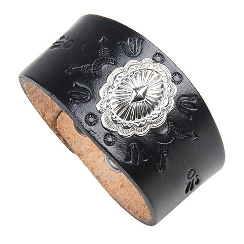 

Men's Leather Bracelet Vintage Punk Rock Leather Bracelet Jewelry Black / Brown For Street Club