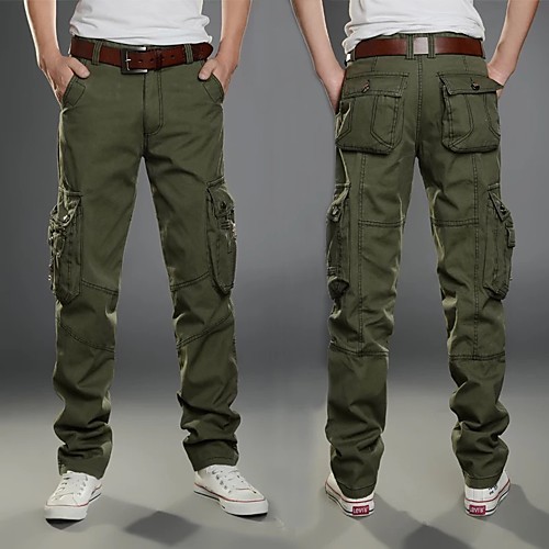 

Men's Hiking Pants Hiking Cargo Pants Winter Outdoor Multi-Pocket Wear Resistance Cotton Pants / Trousers Hiking Outdoor Exercise Multisport Army Green S M L XL XXL