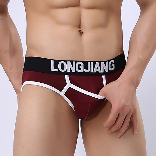 

Men's Basic Sexy Briefs Underwear - Normal, Solid Colored Low Rise White Black Red S M L / Club