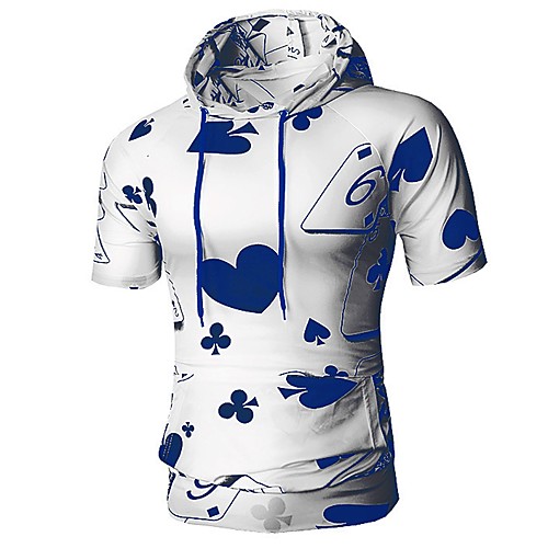 

Men's T shirt Geometric Plus Size Print Short Sleeve Daily Tops Basic Black Blue Navy Blue