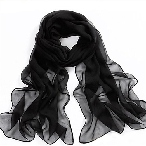 

Women's Rectangle Scarf - Solid Colored Mesh