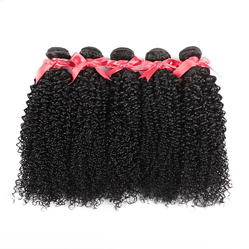 

6 Bundles Indian Hair Curly Human Hair 300 g One Pack Solution Natural Color Human Hair Weaves Soft New Arrival Hot Sale Human Hair Extensions / 8A