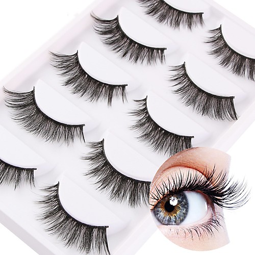 

Eyelash Extensions False Eyelashes 10 pcs Professional Volumized Natural Curly Animal wool eyelash Daily Full Strip Lashes Thick Natural Long - Makeup Daily Makeup Professional Portable Cosmetic