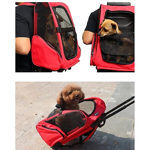

Dog Cat Carrier Bag & Travel Backpack Portable Breathable Travel Solid Colored Oxford Cloth Purple Red Green