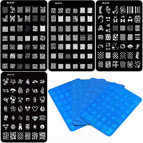 

4 pcs Nail Stamping Tool nail art Manicure Pedicure Unique Design / Cartoon Christmas / Wedding / Birthday
