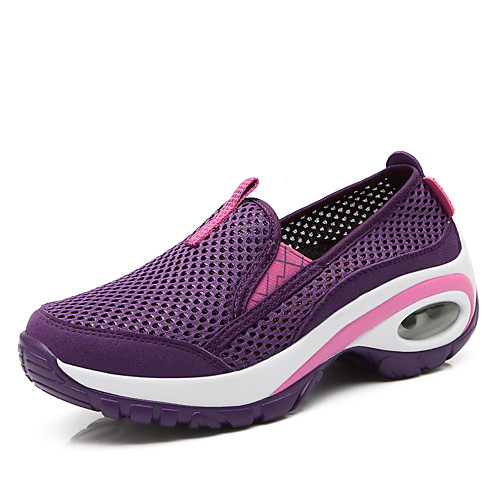 

Women's Trainers / Athletic Shoes 2020 Spring / Fall Hidden Heel Round Toe Sporty Casual Daily Outdoor Glow in the Dark Solid Colored Mesh Booties / Ankle Boots Running Shoes / Walking Shoes Purple