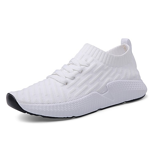 

Women's Sneakers Flat Heel Round Toe Comfort Casual Outdoor Tulle Summer White Black Light Pink