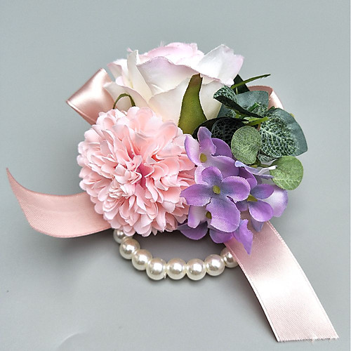 

Wedding Flowers Boutonnieres / Wrist Corsages Wedding / Party Evening Polyester 3.94 inch