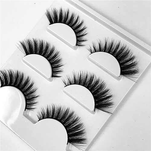 

Eyelash Extensions False Eyelashes 6 pcs Professional Volumized Natural Curly Fiber Daily Date Full Strip Lashes Thick - Makeup Daily Makeup Professional Portable Cosmetic Grooming Supplies