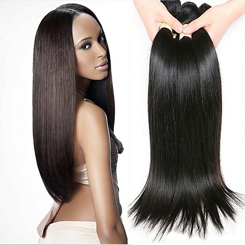 

4 Bundles Peruvian Hair Straight Human Hair Unprocessed Human Hair 200 g Natural Color Hair Weaves / Hair Bulk Bundle Hair Human Hair Extensions 8-28 inch Natural Natural Color Human Hair Weaves / 8A