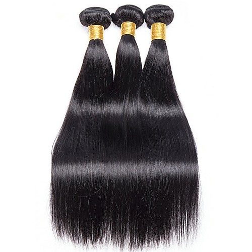 

3 Bundles Peruvian Hair Straight Human Hair 150 g Natural Color Hair Weaves / Hair Bulk Human Hair Extensions 8-28 inch Natural Color Human Hair Weaves Hot Sale For Black Women Human Hair Extensions