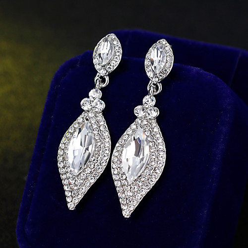 

Women's Drop Earrings Simple European Fashion Earrings Jewelry Silver For Wedding Daily