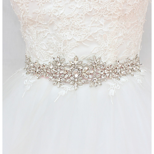 

Satin / Tulle Wedding / Party / Evening Sash With Crystals / Rhinestones Women's Sashes