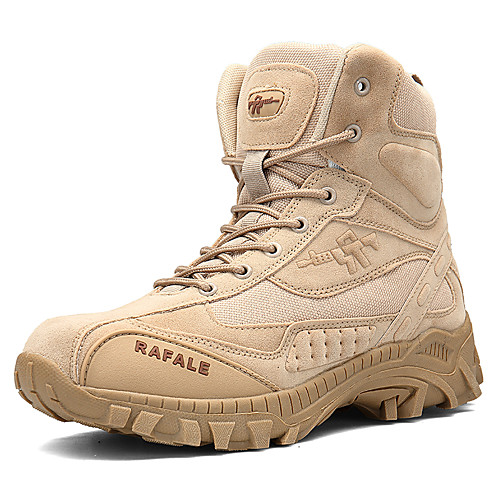

Men's Boots Comfort Shoes Fashion Boots Desert Boots Sporty Outdoor Hiking Shoes Walking Shoes Nubuck PU Booties / Ankle Boots Black Khaki Fall / EU40