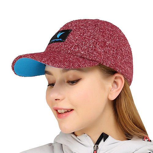 

VEPEAL Men's Women's Hiking Cap Ball Cap Winter Outdoor Warm Breathability Thick Hat Solid Colored Fashion POLY Rayon Black Burgundy Blue for Fishing Hiking Tennis