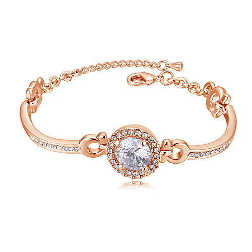 

Bracelet Round Cut Ladies Sweet Fashion Elegant bridesmaid Alloy Bracelet Jewelry Gold / Silver / Rose Gold For Wedding Party