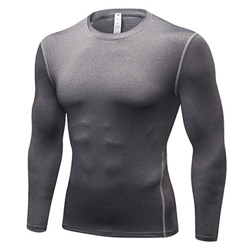 

Men's T shirt Solid Colored Long Sleeve Sports Tops Basic White Black Blue