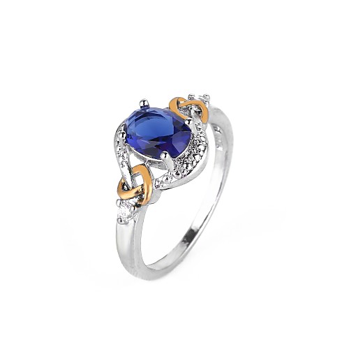 

Women's Engagement Ring Synthetic Diamond Blue Copper Circle Geometric Ladies Holiday European Party Gift Jewelry Geometrical Ball / Oversized