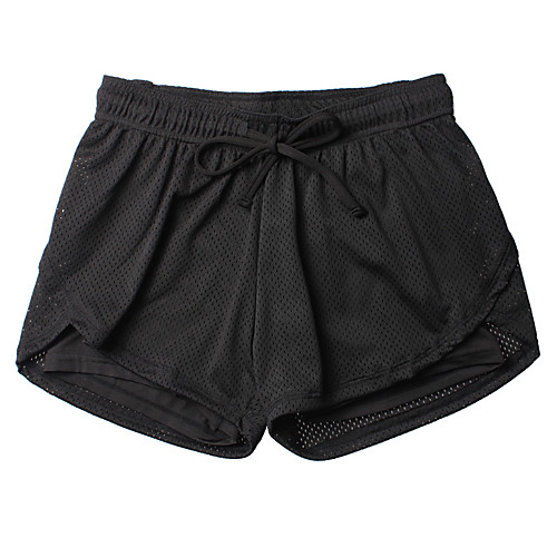 

Women's 2 in 1 Yoga Sports Solid Color Shorts Running Fitness Gym Workout Activewear Sweat-wicking Quick Dry Moisture Wicking Breathable Micro-elastic Slim