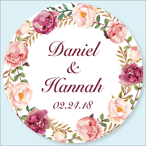 

Floral / Botanicals Stickers, Labels & Tags - 48pcs Circular Stickers / Envelope Sticker All Seasons