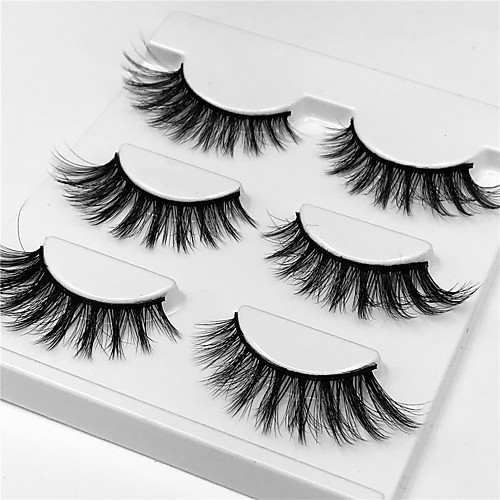 

Eyelash Extensions False Eyelashes 6 pcs Professional Volumized Natural Curly Fiber Daily Date Full Strip Lashes Thick - Makeup Daily Makeup Professional Portable Cosmetic Grooming Supplies