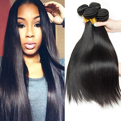 

4 Bundles Indian Hair Straight Human Hair 200 g Natural Color Hair Weaves / Hair Bulk Human Hair Extensions Natural Color Human Hair Weaves Best Quality Hot Sale For Black Women Human Hair Extensions