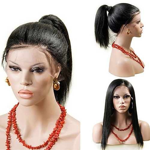 

Synthetic Wig Synthetic Lace Front Wig Straight Kardashian Layered Haircut Lace Front Wig Burgundy Long Natural Black Black / Brown Synthetic Hair Women's with Baby Hair Adjustable Heat Resistant