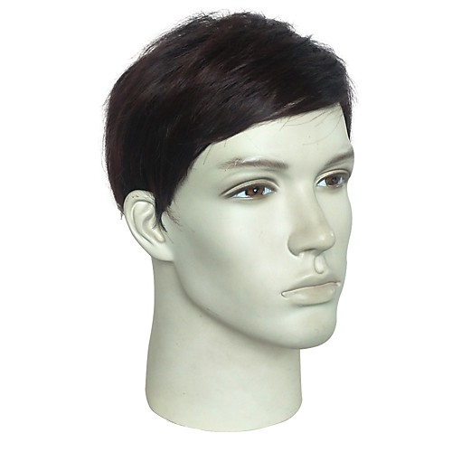 

Straight Bob Short Bob Side Part Wig Short Black / Brown Synthetic Hair Men's Fashionable Design Synthetic New Brown
