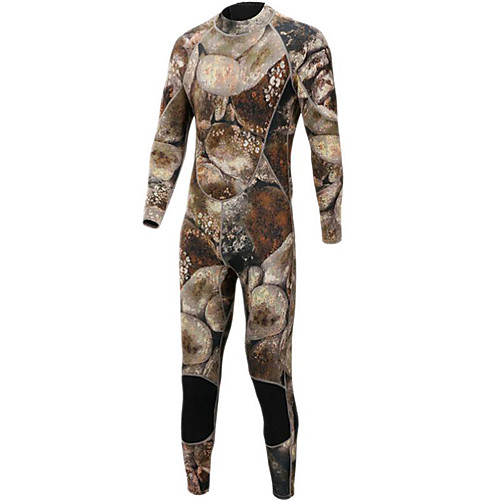 

Bluedive Men's Full Wetsuit 3mm Neoprene Diving Suit Warm Long Sleeve Back Zip - Diving Surfing Watersports Print Camouflage All Seasons