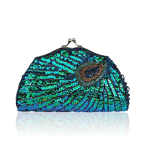 

Women's Beading Terylene Evening Bag Embroidery Black / Silver / Purple