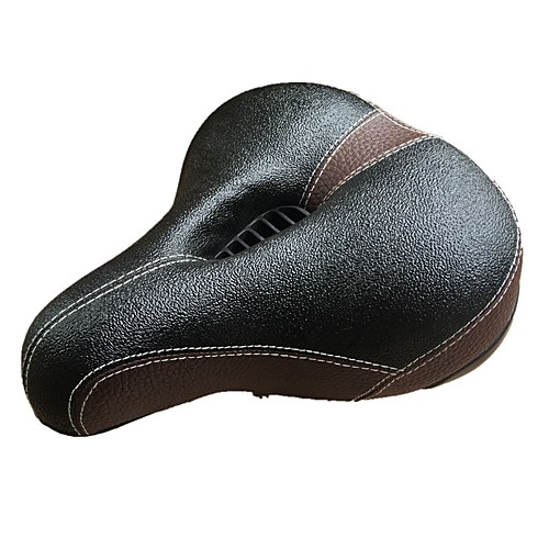 

Bike Saddle / Bike Seat Extra Wide / Extra Large Comfort Cushion PU Leather Silica Gel Cycling Road Bike Mountain Bike MTB Black