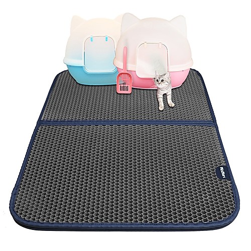 

Cat Bed leatherette Pet Mats & Pads Solid Colored washable Black