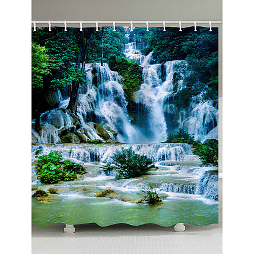 

Shower Curtains & Hooks Country Polyester 3D Machine Made Waterproof Bathroom