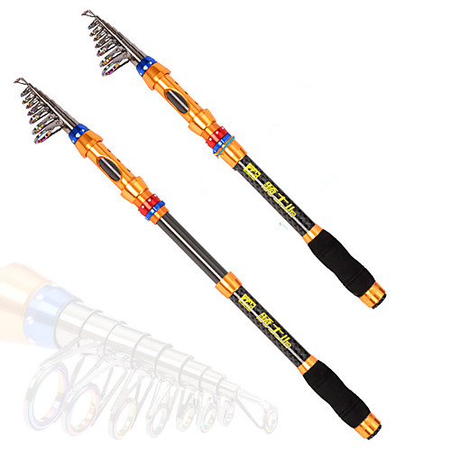 

Tele Pole Fishing Rod Tele Pole Carbon Retractable Cable Easy to Carry Light and Convenient Extra Heavy (XH) Sea Fishing