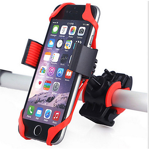 

Bike Phone Mount For Road Bike Mountain Bike MTB Cycling Bicycle Silica Gel Red 1 pcs